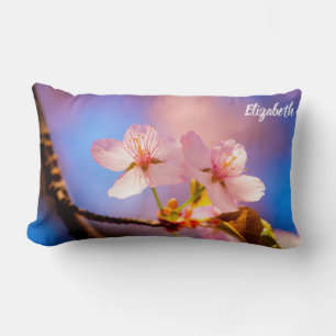 A Couple Of Sakura Flowers Lumbar Pillow