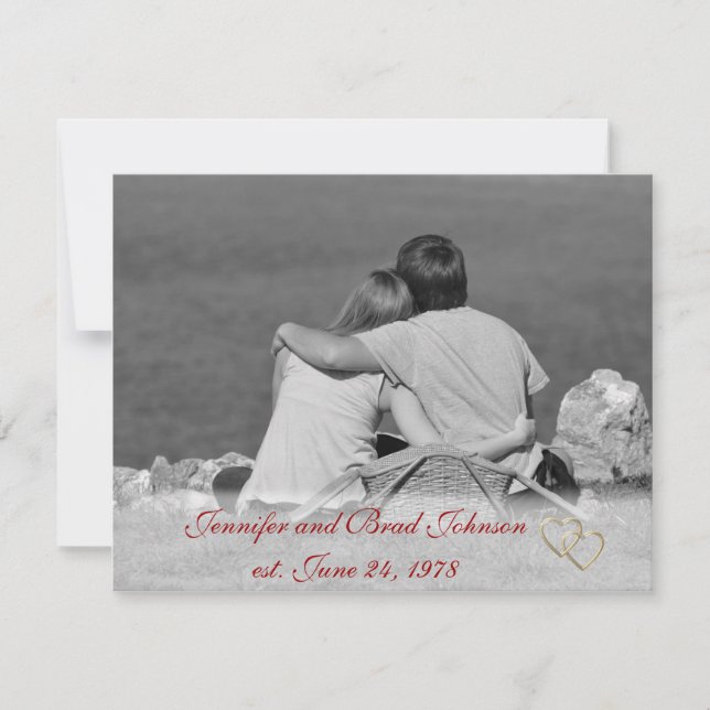 A Couple Sitting Vow Renewal Invitations (Front)