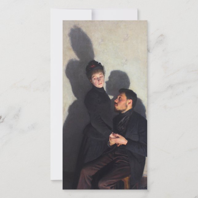 A Couple With Cast Shadows (by Emile Friant) Card (Front)