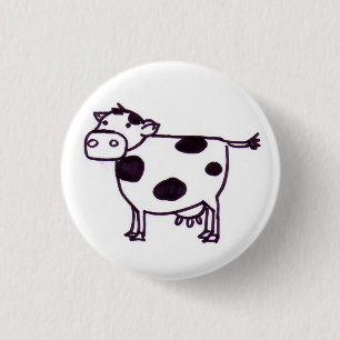 A Cow 1 Inch Round Button