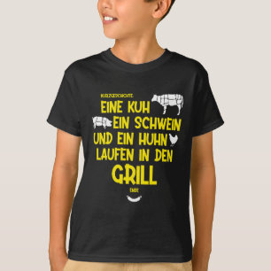 A Cow, A Pig And A Chicken Run Into The Grill - Bb T-Shirt