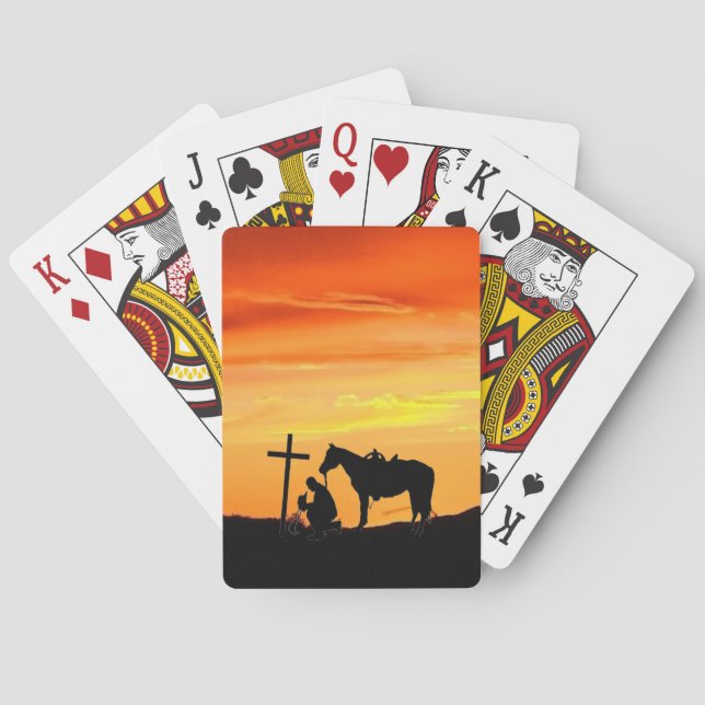 A Cowboy Prayer Playing Cards (Back)
