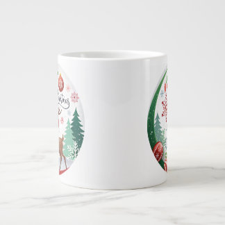A Cozy Christmas Circle Large Coffee Mug