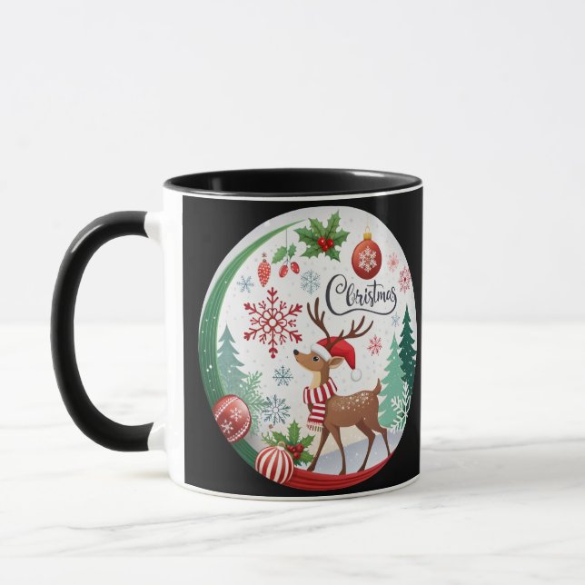 A Cozy Christmas Circle Mug (Left)