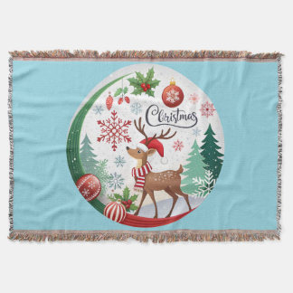 A Cozy Christmas Circle  Throw Blanket
