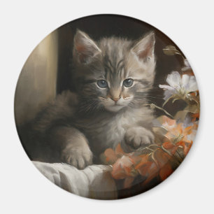 A Cozy Corner Tabby Kitten Magnet