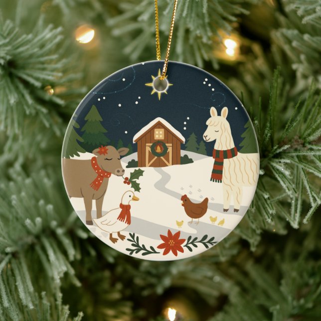A Cozy Country Christmas Ornament (Tree)