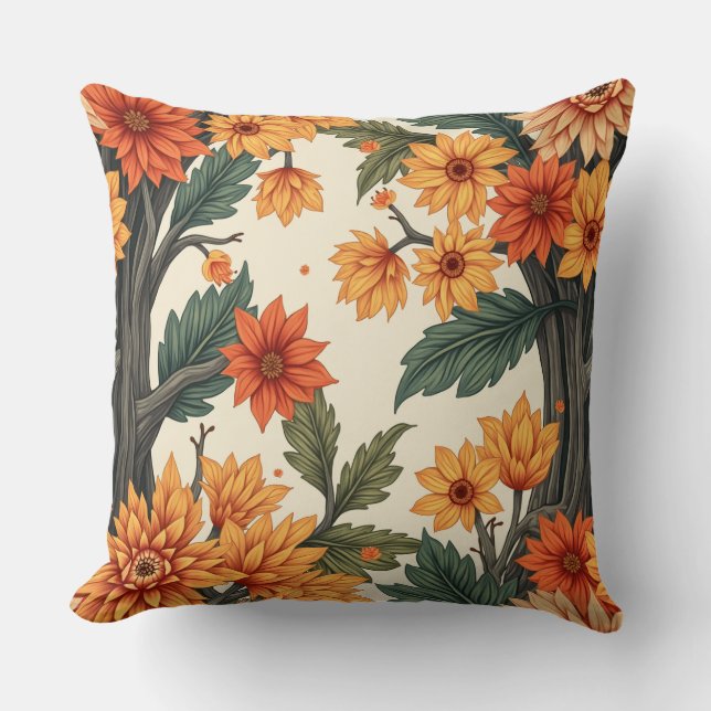 A cozy cushion with an autumn feel. (Front)