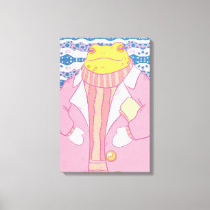 A Cozy Frog Canvas Print