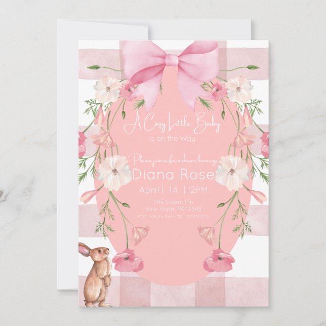 A Cozy Little Baby Is on the Way Shower Invitation (Front)