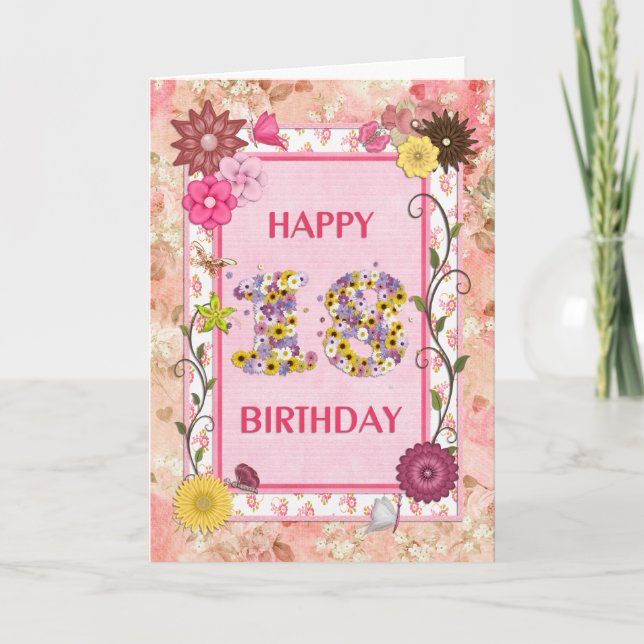A craft look 18th birthday card (Front)