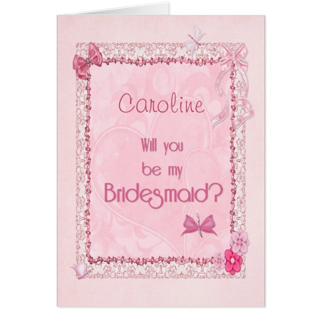 A craft look bridesmaidl invitation (Front)