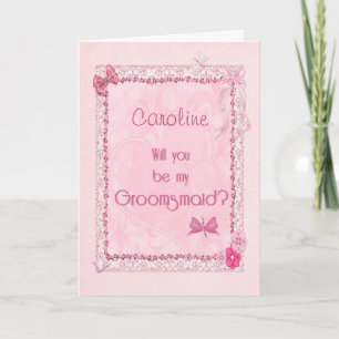 A craft look Groomsmaid invitation
