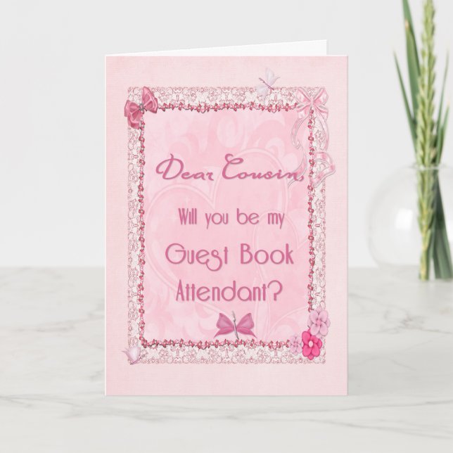 A craft look Guest book attendant invitation (Front)