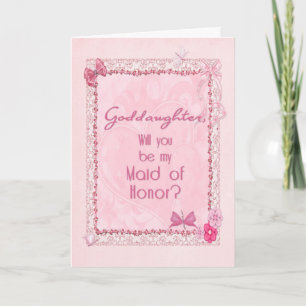 A craft look maid of honour invitation