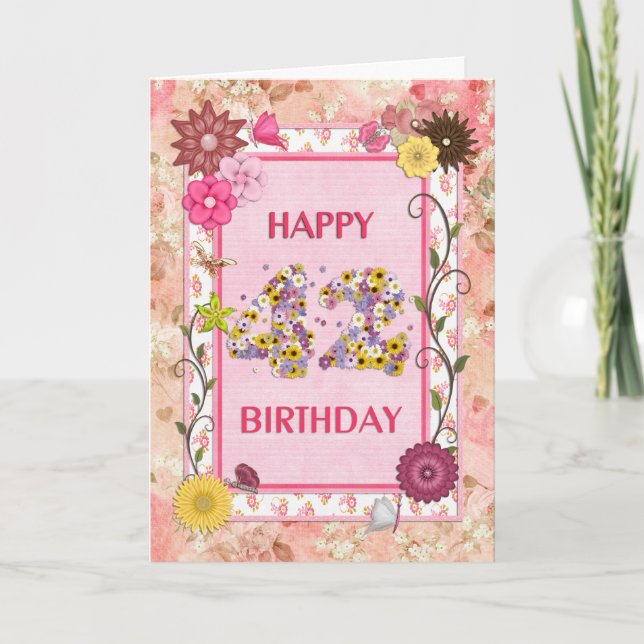 A craftlook 42nd birthday card (Front)