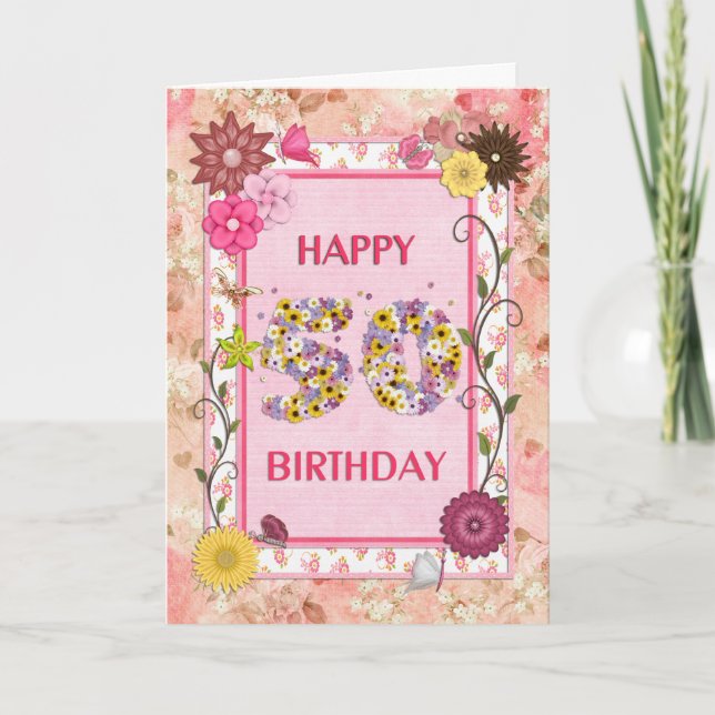 A craftlook 50th birthday card (Front)