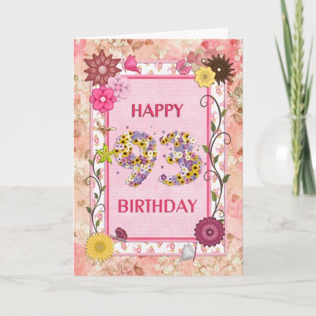 A craftlook 93rd birthday card (Front)