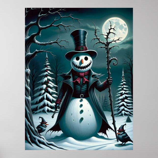A Creepy Snowman Poster (Front)