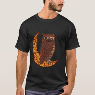 A Crescent Moon Owl  t-shirts