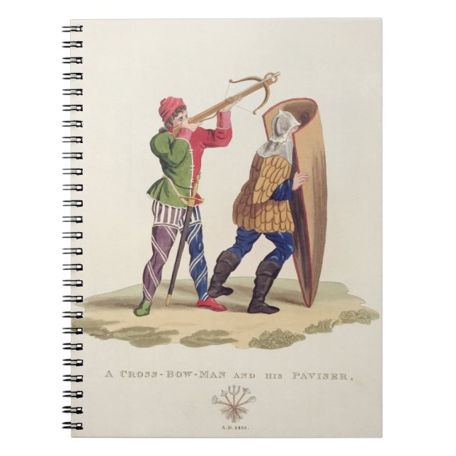 A Cross-bowman and his Paviser, 1433, from 'Ancien Notebook (Front)