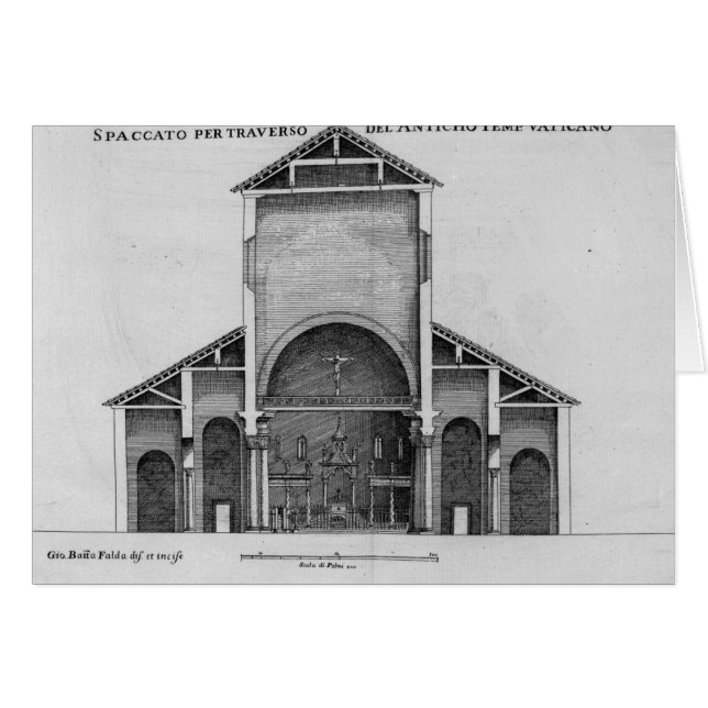 A Cross-Section of the old Vatican church (Front Horizontal)