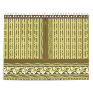 a cross stitch pattern of a vase with flowers calendar