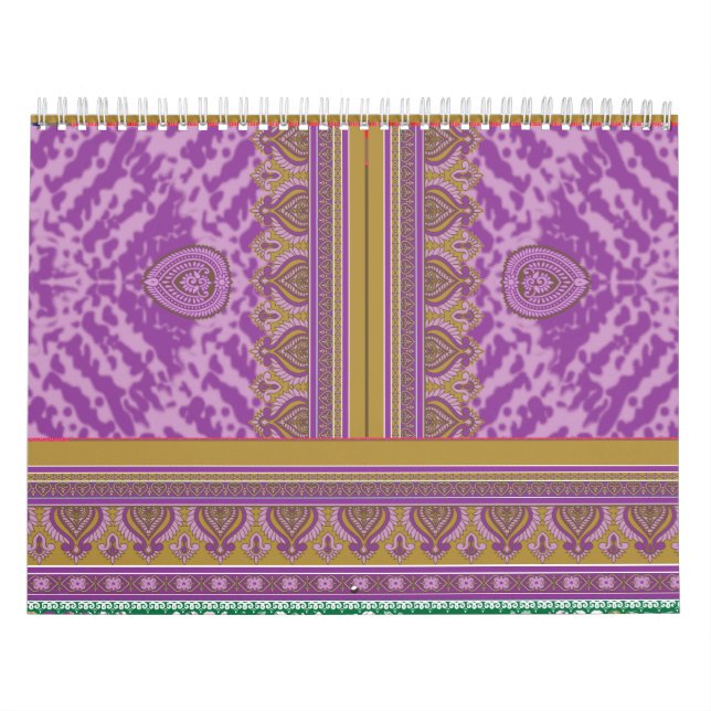  a cross stitch pattern with a purple and yellow b calendar (Cover)