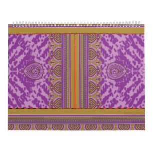 a cross stitch pattern with a purple and yellow ba calendar