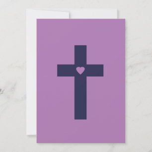 A cross with heart invitation