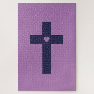 A cross with heart  jigsaw puzzle