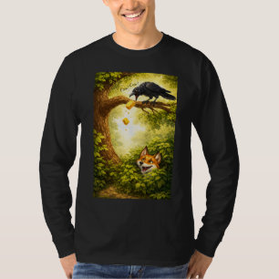 A crow and fox sharing food T-Shirt