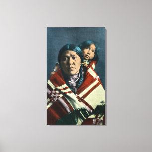 A Crow Indian Madonna and Child Canvas Print