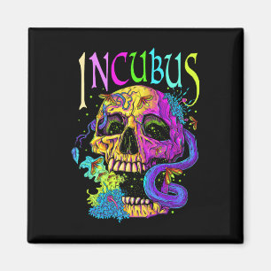 A Crow Left Skull Morning And Flower Incubus View  Magnet