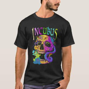 A Crow Left Skull Morning And Flower Incubus View T-Shirt