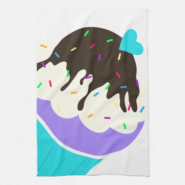 A Cup Full of Sweetness Kitchen Towel (Vertical)
