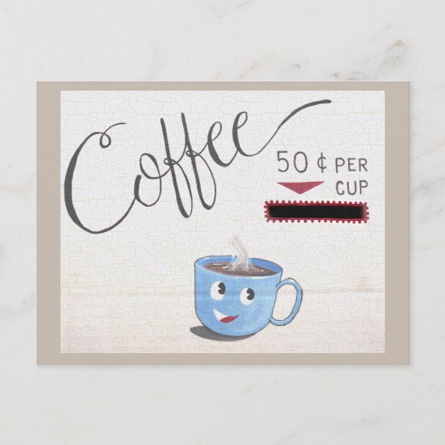 A Cup Of Coffee Postcard (Front)
