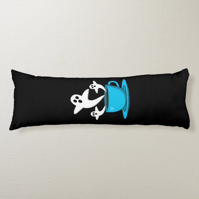 A Cup of Ghost Smoking Coffee Body Pillow (Front)