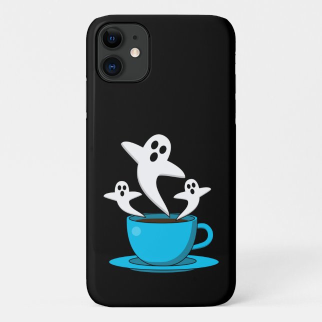 A Cup of Ghost Smoking Coffee Case-Mate iPhone Case (Back)