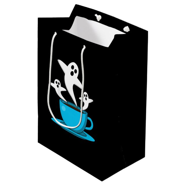 A Cup of Ghost Smoking Coffee Medium Gift Bag (Front Angled)