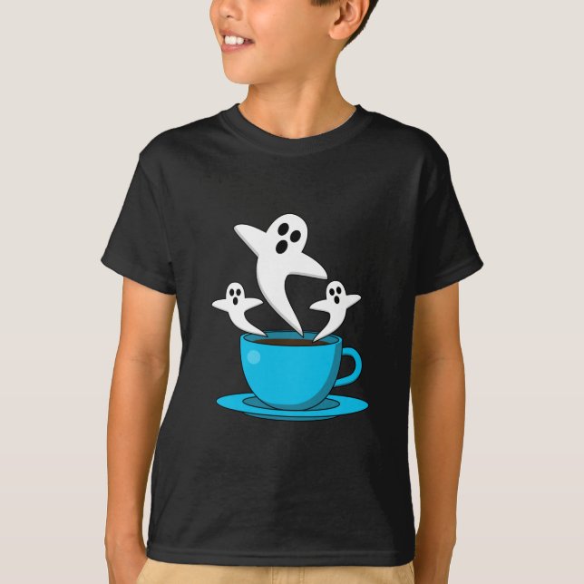 A Cup of Ghost Smoking Coffee T-Shirt (Front)
