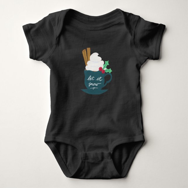 A Cup of Let It Snow Baby Bodysuit (Front)