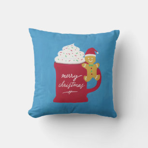A Cup of Merry Christmas Throw Pillow