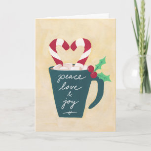 A Cup of Peace, Love and Joy Holiday Card