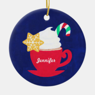 A Cup of 'Tis The Season Ceramic Ornament