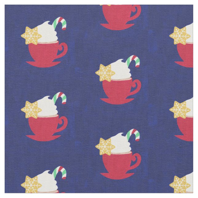 A Cup of 'Tis The Season Fabric (Close Up)