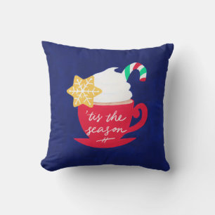 A Cup of 'Tis The Season Throw Pillow