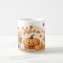 A cup with a Halloween print, aesthetic Mug