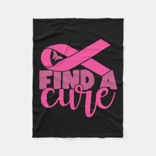 A Cure Breast Cancer Awareness Fleece Blanket