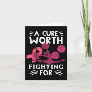 A Cure Worth Fighting For Pink Cheer Breast Cancer Card